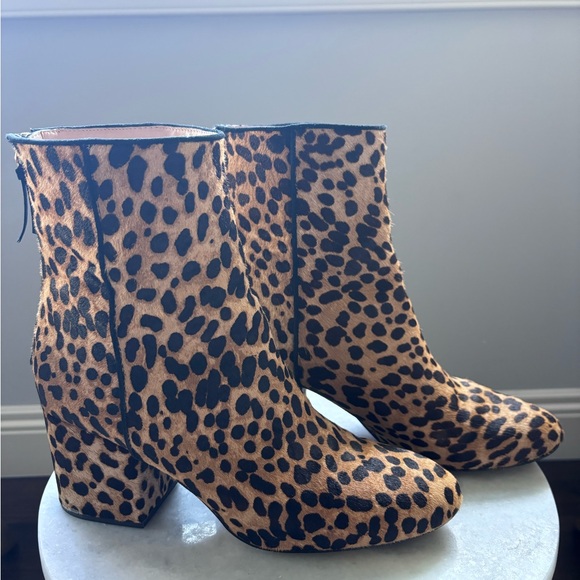 J Crew Sadie Calf hair leopard bootie 8.5 - Picture 4 of 7